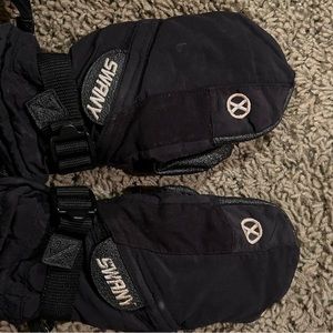 Turtle Fur neck warmer and Swany ski gloves